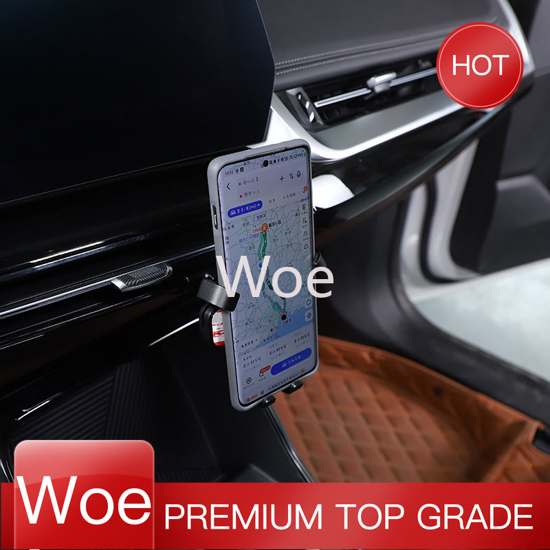 X1 Phone Accessories - ที่วางโทรศัพท์มือถือในรถยนต์สีดำ ABS สำหรับ BMW X1 IX1