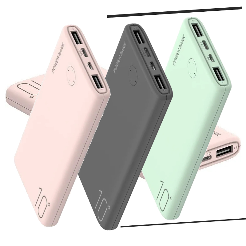 Power Bank Slim - เครื่องชาร์จแบบพกพา Ultra Slim 10000mAh ความจุสูง Power