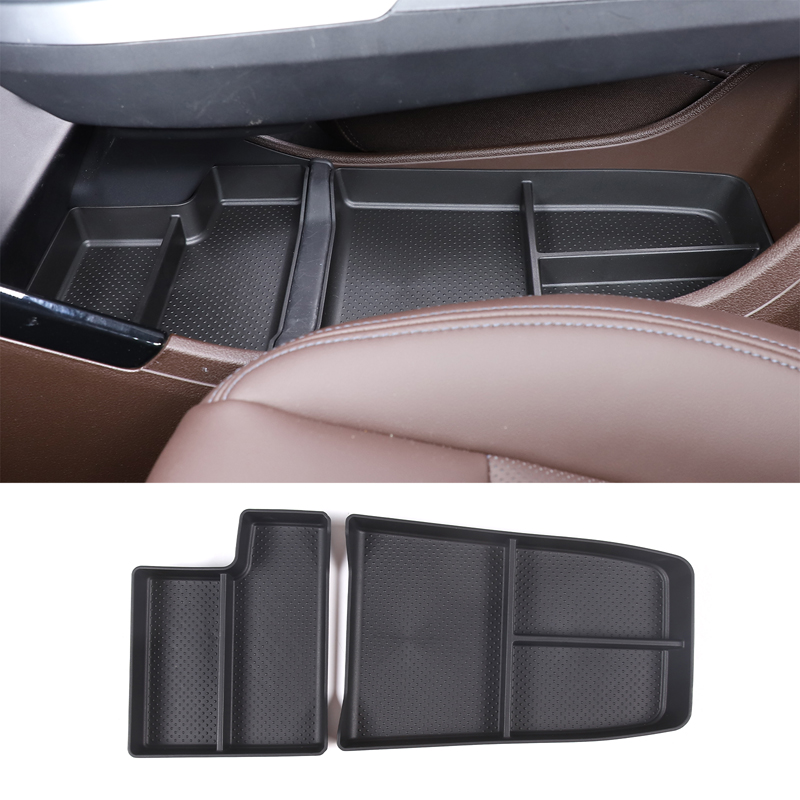 X1 Phone Accessories - ถาดวางโทรศัพท์สำหรับคอนโซลกลางด้านล่างสีดำ TPE สำหรับ BMW X1 IX1
