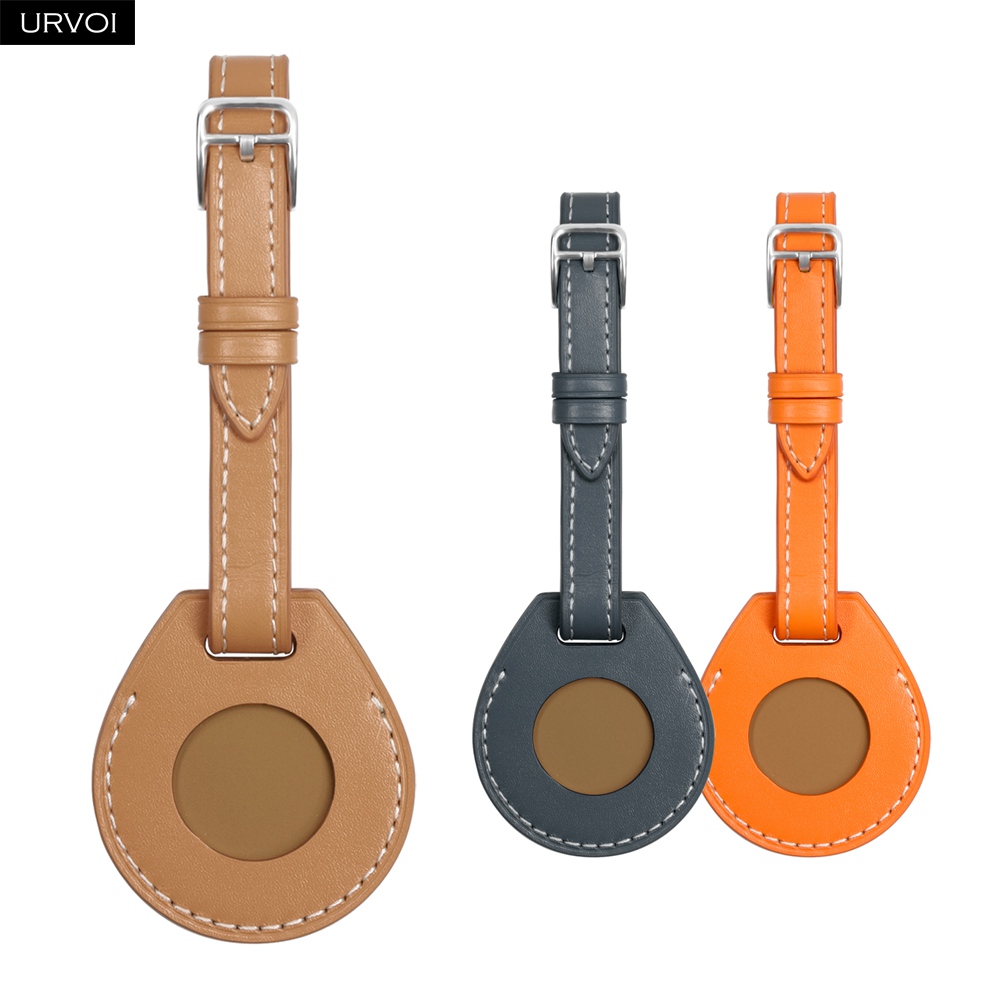 Airtag Holder Case - URVOI ป้ายติดกระเป๋าหนังสำหรับ Apple AirTag 2 1