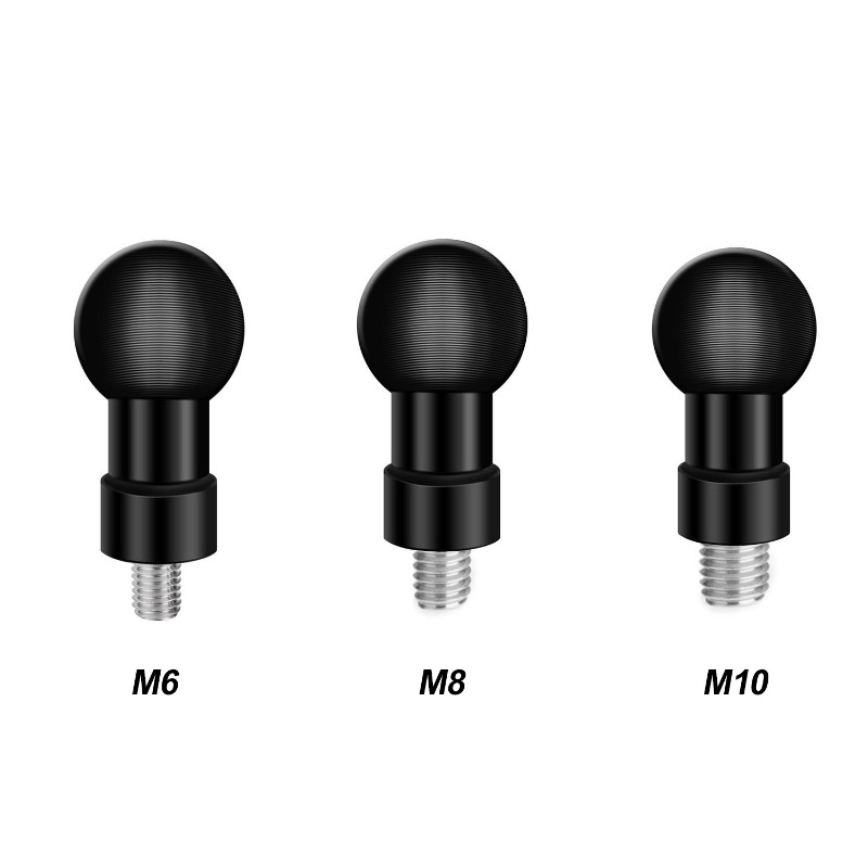 Phone Accessories Video - อะแดปเตอร์หัวบอลอะลูมิเนียมขนาด 17 มม. สำหรับสกรู M6 M8