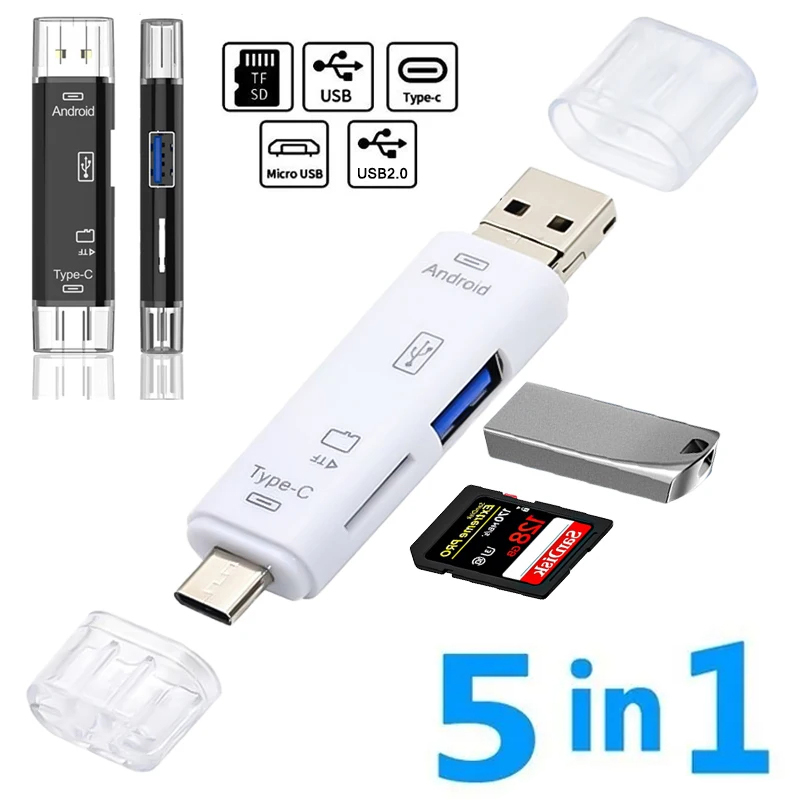 Phone Accessories Types - 5 in 1 มัลติฟังก์ชั่น USB 2.0