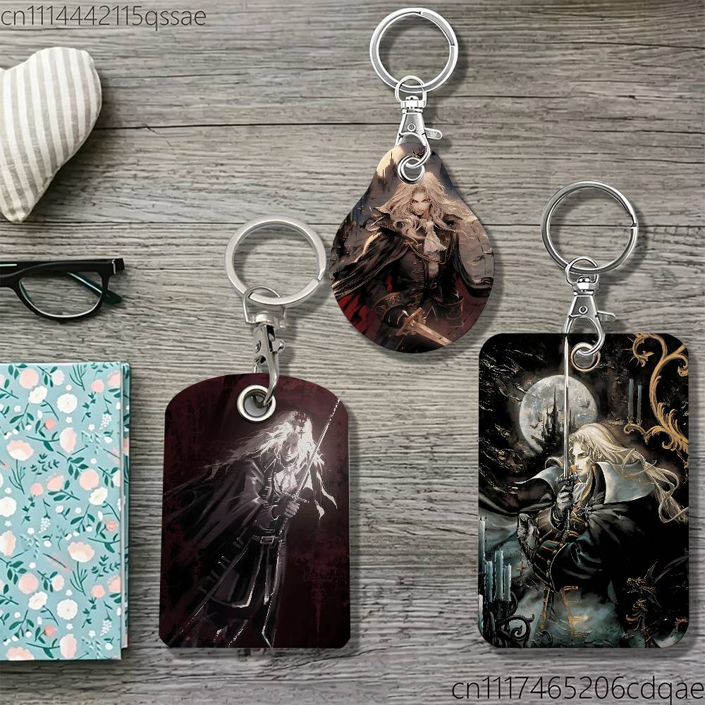 Airtag Holder Case - เคสการ์ดสำหรับ AirTag ลายอนิเมะ Castlevania Alucard พร้อมช่องใส่บัตรประจำตัว