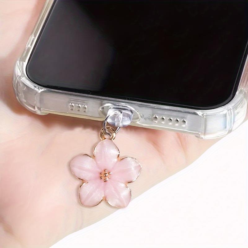 Phone Accessories Types - ซากุระดอกไม้โทรศัพท์ปลั๊กฝุ่นอุปกรณ์ตกแต่งแขวนจี้สําหรับ iPhone สําหรับพอร์ตชาร์จ Type-C