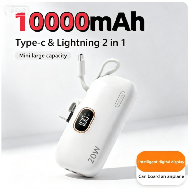 Power Bank Slim - แบตเตอรี่สำรองพกพาขนาดเล็กใหม่ 10000mAh ชาร์จเร็ว สำหรับ iPhone 16