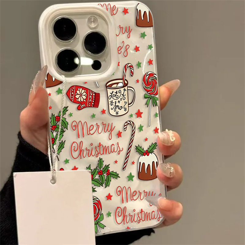 Phone Accessories Kiosk - เคสโทรศัพท์ลายคริสต์มาสสุดน่ารักสำหรับ iPhone 17 16 15 14
