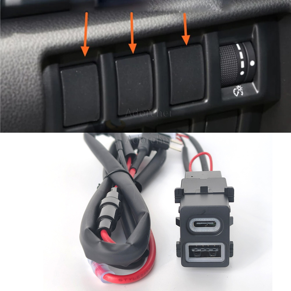 Phone Accessories Types - อะแดปเตอร์ชาร์จโทรศัพท์ในรถยนต์แบบ USB QC3.0 Type-C PD สำหรับ