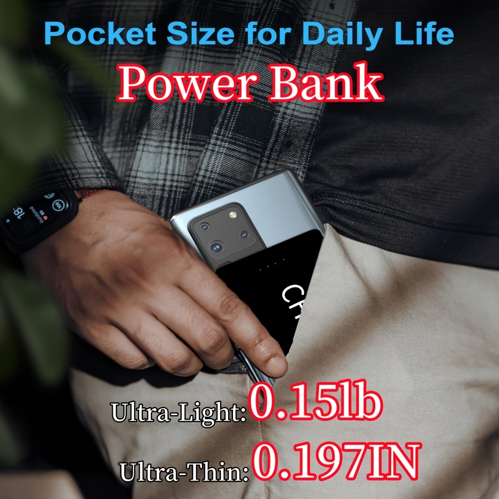 CHXDEV มินิแม่เหล็กพาวเวอร์แบง - Power Bank Slim บทวิจารณ์และราคา