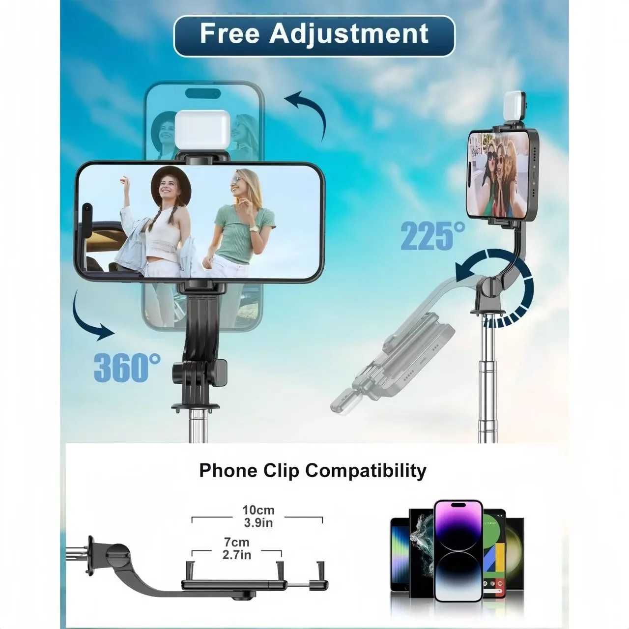 ไม้เซลฟี่ไร้สาย 1700 มม. ขาตั้ - Phone Accessories Video บทวิจารณ์และราคา