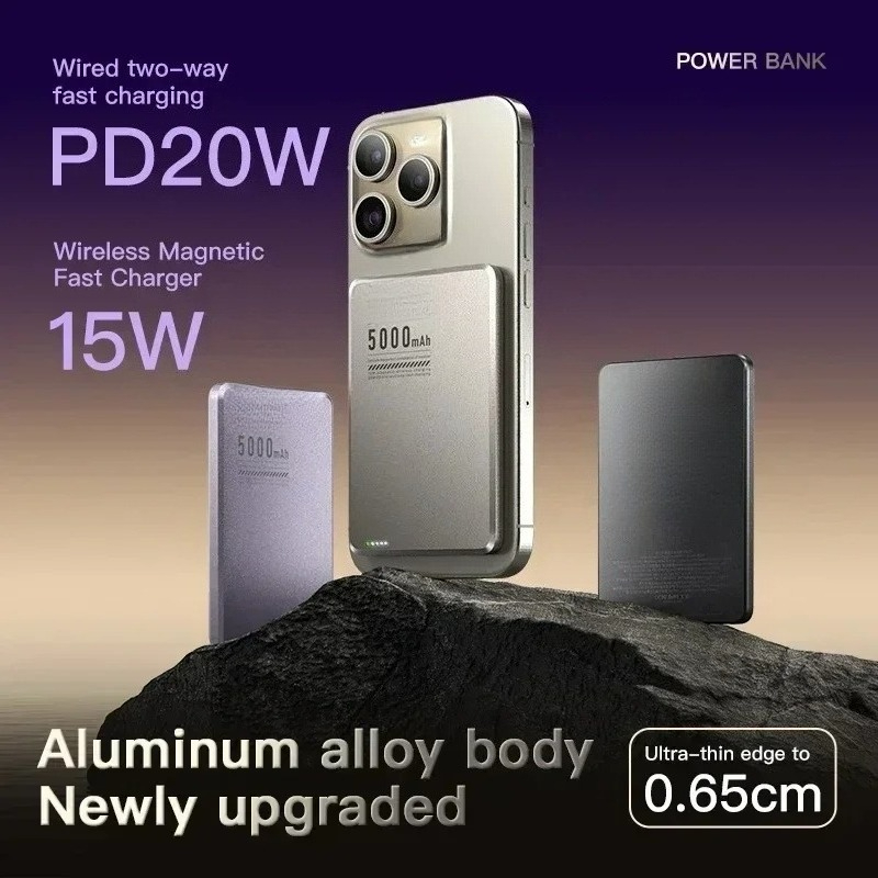 แบตเตอรี่สำรองแบบไร้สายขนาด 10 - Power Bank Slim บทวิจารณ์และราคา