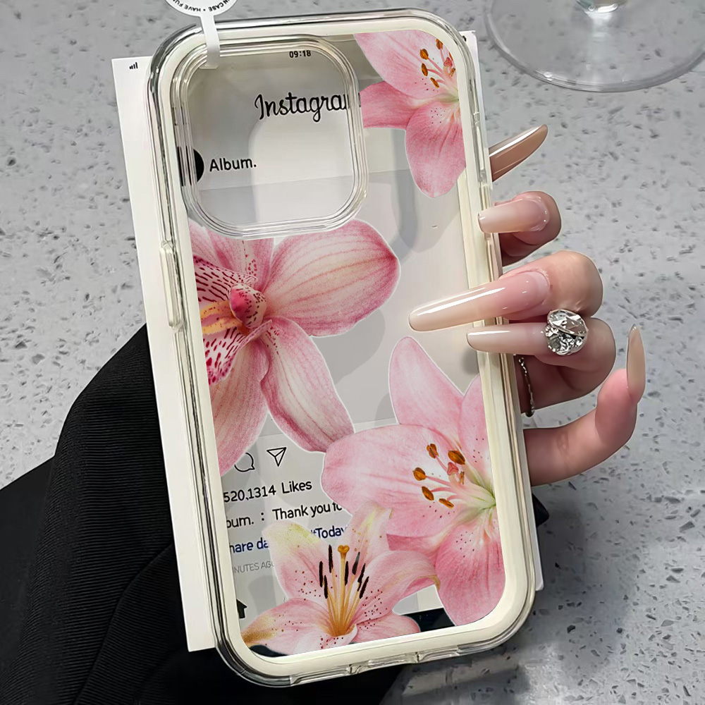 เคสโทรศัพท์ใสลายดอกลิลลี่สีชมพ - Phone Accessories Kiosk บทวิจารณ์และราคา