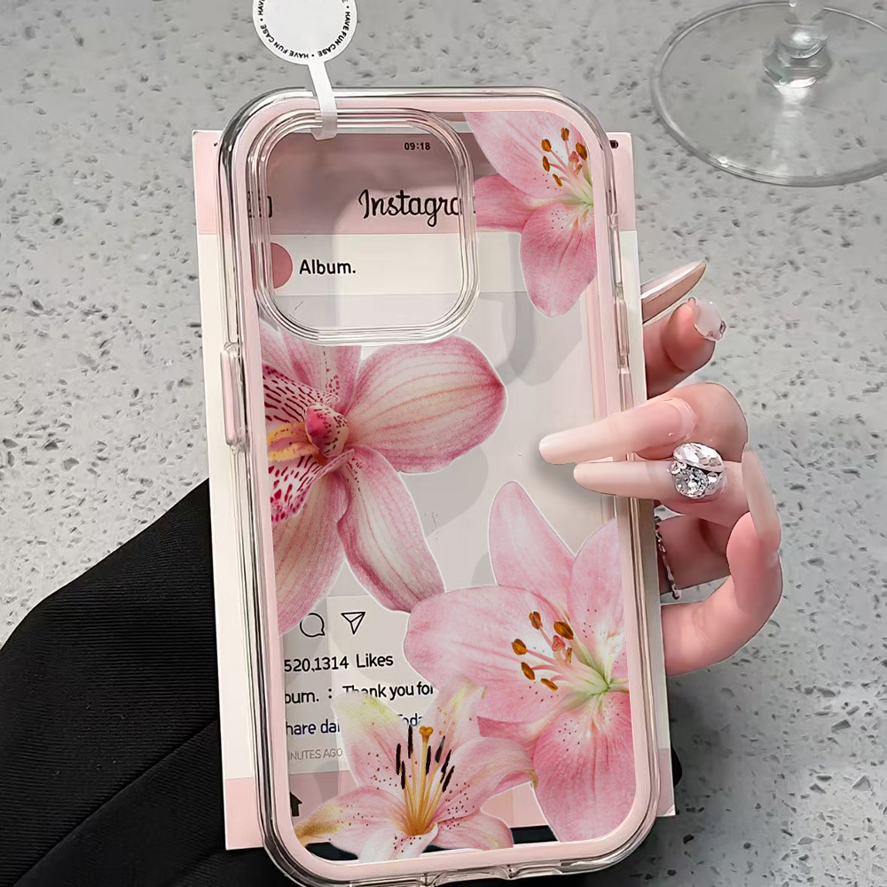 เคสโทรศัพท์ใสลายดอกลิลลี่สีชมพ - Phone Accessories Kiosk บทวิจารณ์และราคา