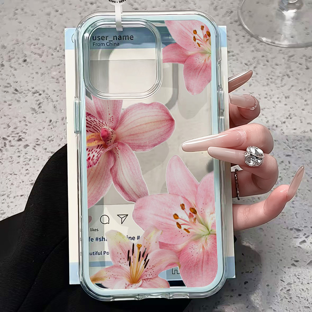 เคสโทรศัพท์ใสลายดอกลิลลี่สีชมพ - Phone Accessories Kiosk บทวิจารณ์และราคา