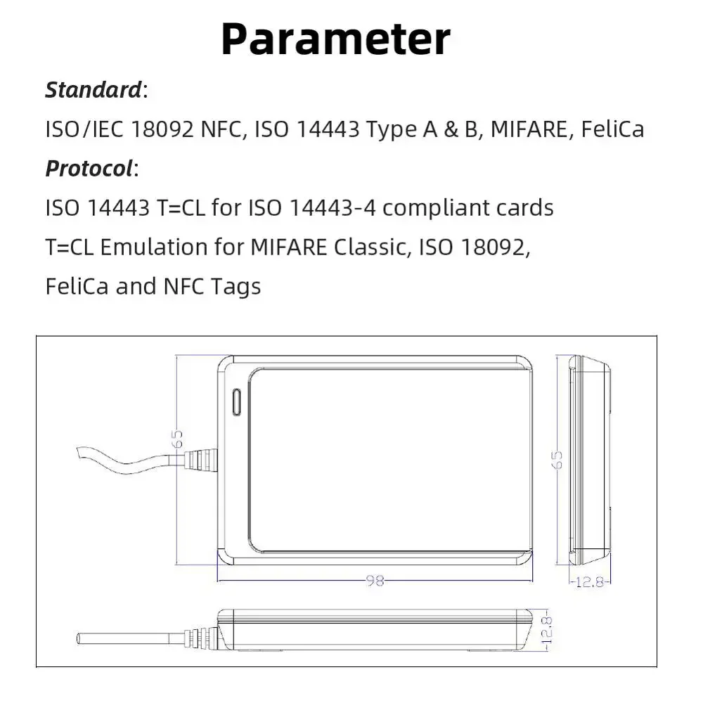 NFC Reader USB ACR122U contact - Nfc Card Reader บทวิจารณ์และราคา