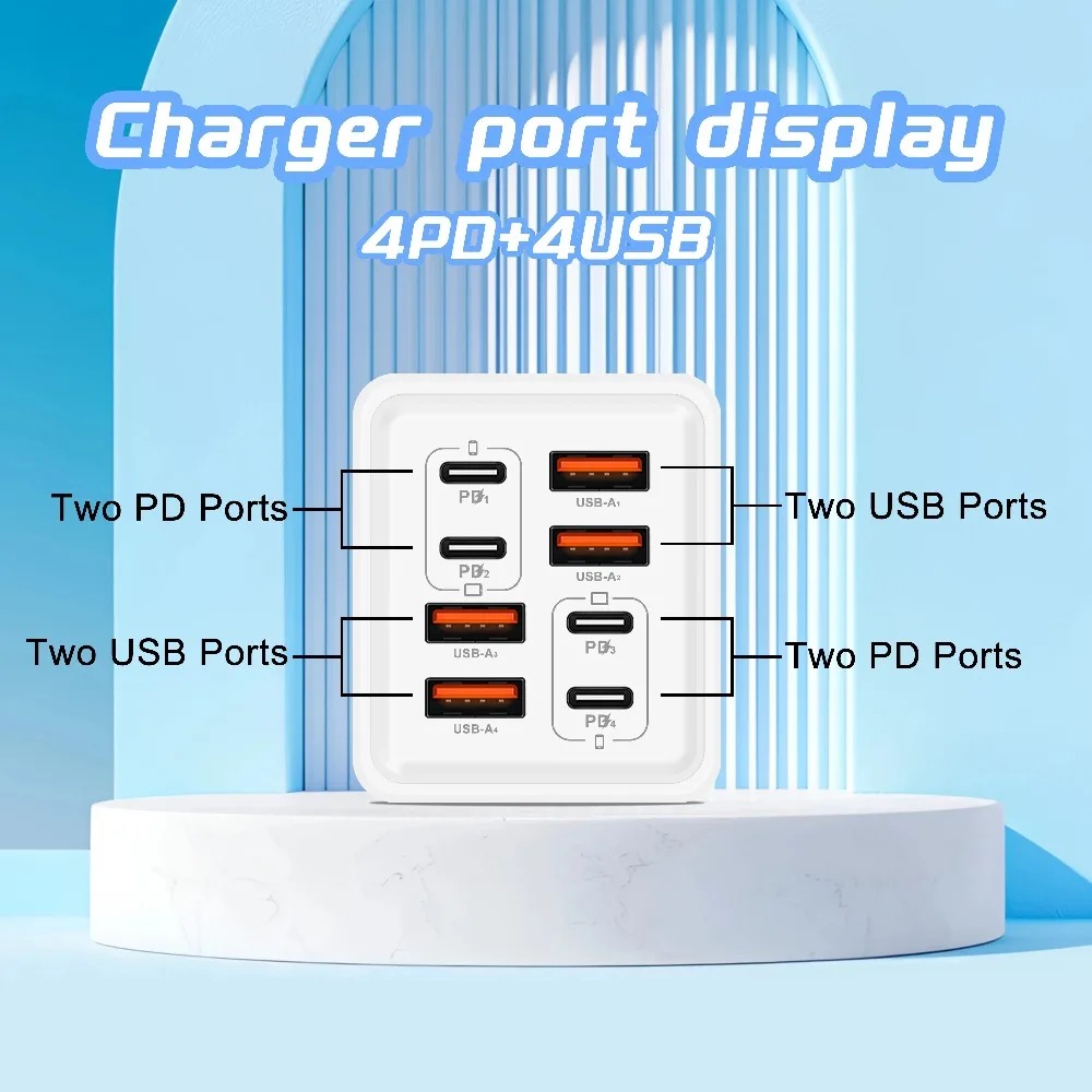 อะแดปเตอร์ชาร์จ GaN 240W 8 in  - Phone Accessories Supplier บทวิจารณ์และราคา