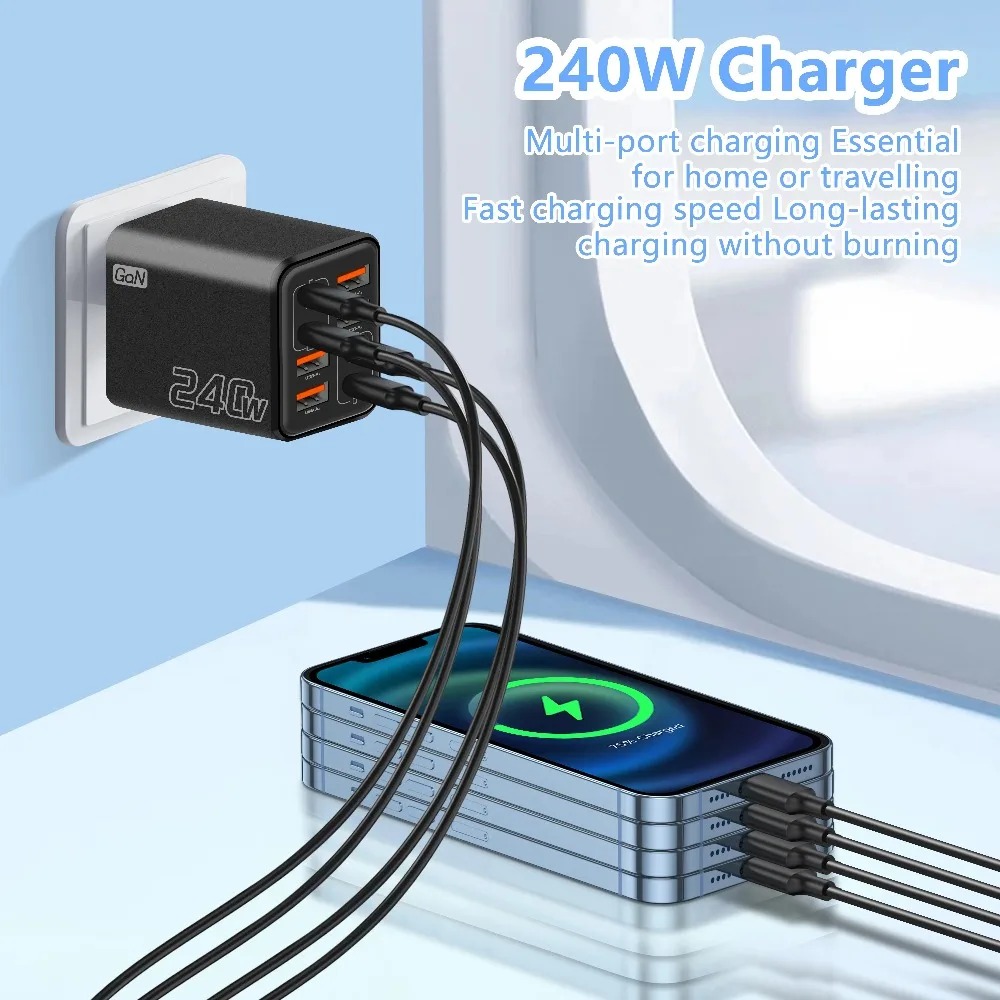 อะแดปเตอร์ชาร์จ GaN 240W 8 in  - Phone Accessories Supplier บทวิจารณ์และราคา