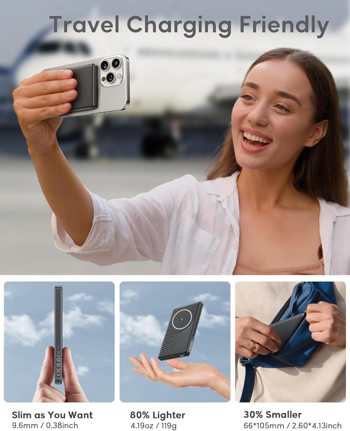แบตเตอรี่สำรองแม่เหล็ก 5000mAh - Power Bank Slim บทวิจารณ์และราคา