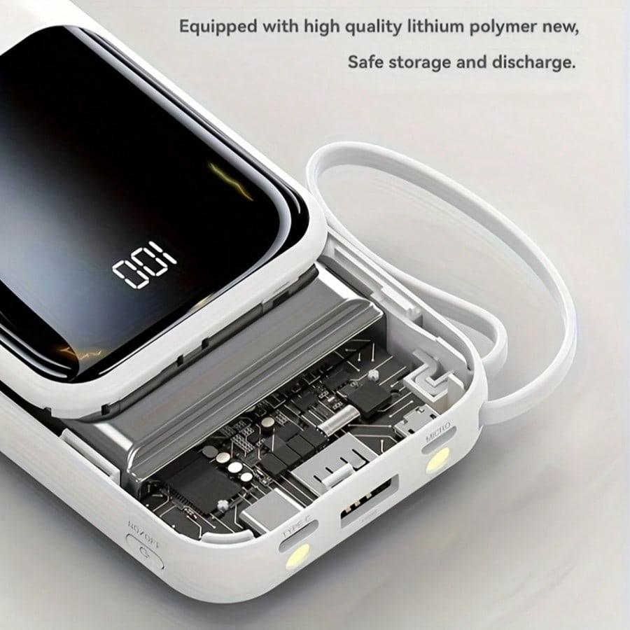 แบตเตอรี่สำรองแบบพกพา 10000mAh - Power Bank Slim บทวิจารณ์และราคา